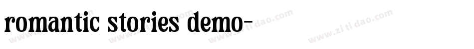 romantic stories demo字体转换